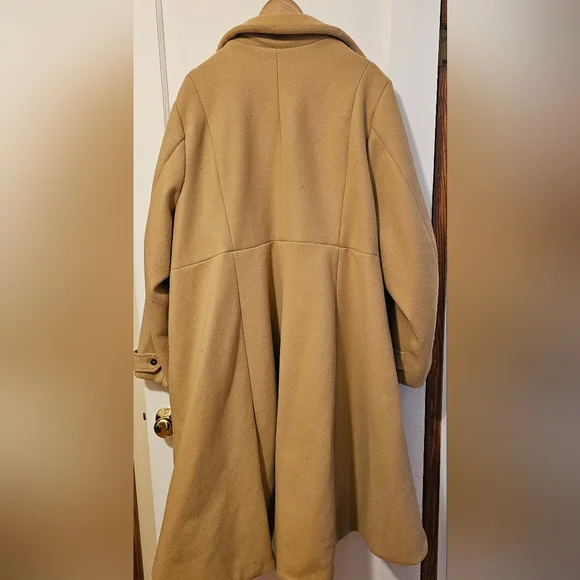 Torrid Tan Double-Breasted Coat. Plus Size 4. Excellent Condition - Picture 3 of 4
